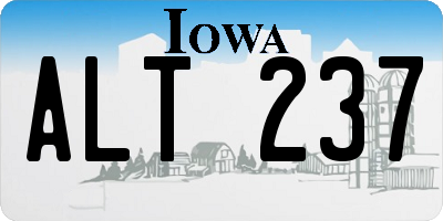 IA license plate ALT237