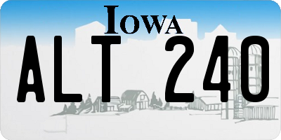 IA license plate ALT240