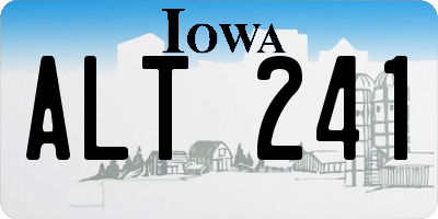 IA license plate ALT241