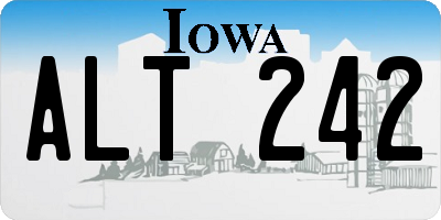 IA license plate ALT242