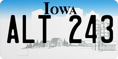 IA license plate ALT243