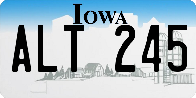 IA license plate ALT245