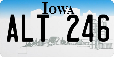 IA license plate ALT246