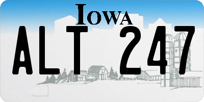 IA license plate ALT247