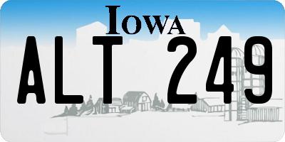 IA license plate ALT249