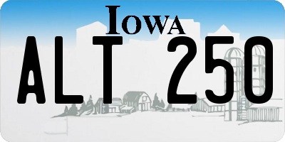 IA license plate ALT250