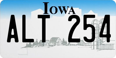 IA license plate ALT254