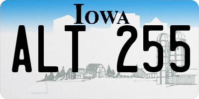IA license plate ALT255