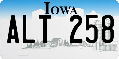 IA license plate ALT258