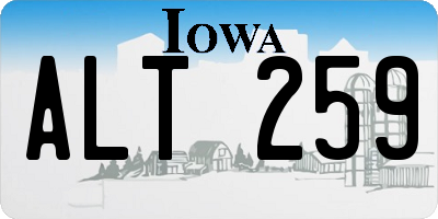 IA license plate ALT259
