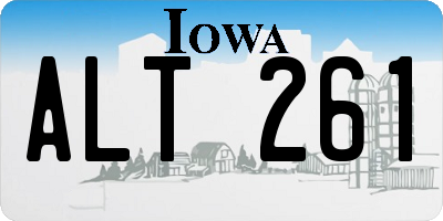 IA license plate ALT261