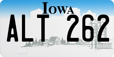 IA license plate ALT262