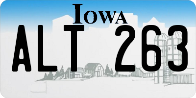 IA license plate ALT263