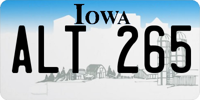 IA license plate ALT265