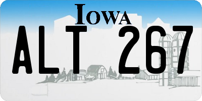IA license plate ALT267