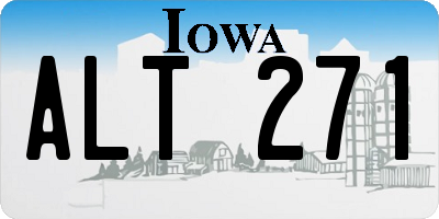 IA license plate ALT271