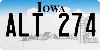 IA license plate ALT274