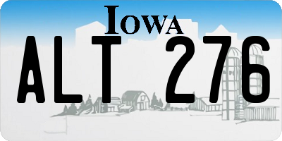 IA license plate ALT276