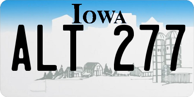 IA license plate ALT277