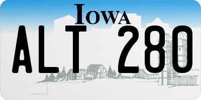 IA license plate ALT280