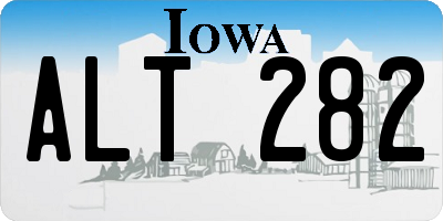 IA license plate ALT282