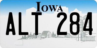 IA license plate ALT284