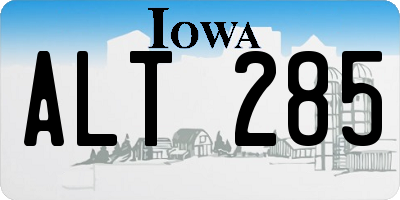 IA license plate ALT285