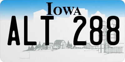 IA license plate ALT288