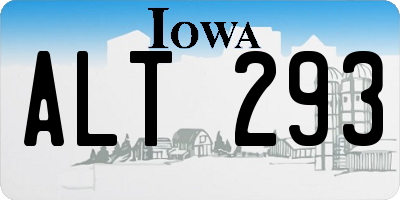 IA license plate ALT293