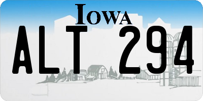 IA license plate ALT294