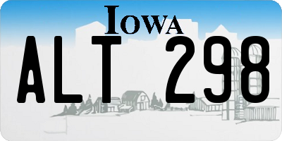IA license plate ALT298