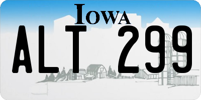 IA license plate ALT299