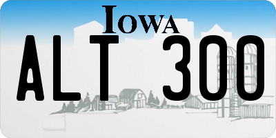 IA license plate ALT300