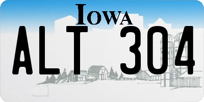 IA license plate ALT304