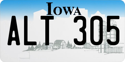 IA license plate ALT305