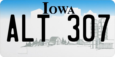 IA license plate ALT307