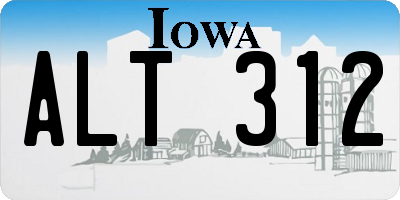 IA license plate ALT312