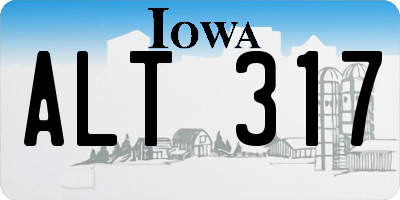 IA license plate ALT317