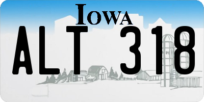 IA license plate ALT318