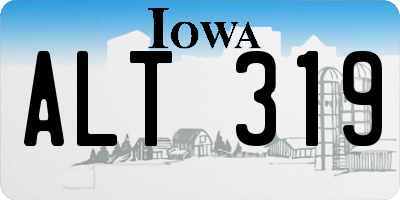 IA license plate ALT319