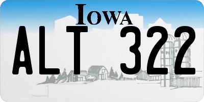 IA license plate ALT322