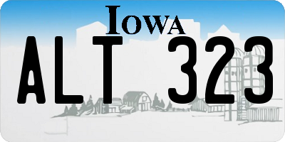 IA license plate ALT323
