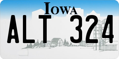 IA license plate ALT324