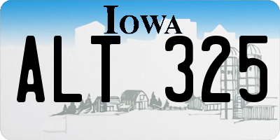 IA license plate ALT325