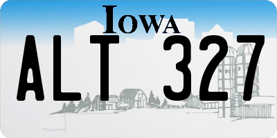 IA license plate ALT327