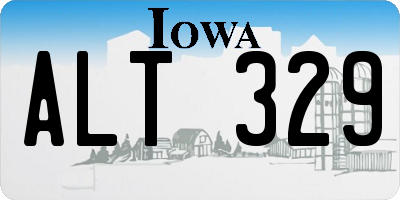 IA license plate ALT329