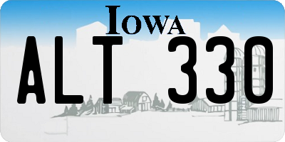 IA license plate ALT330