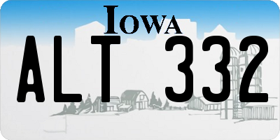 IA license plate ALT332