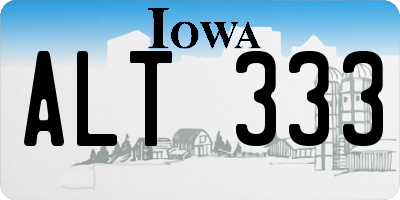 IA license plate ALT333