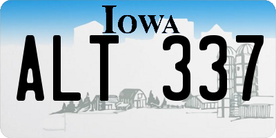 IA license plate ALT337